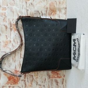 New MCM Klara Large Monogram Leather Hobo Bag